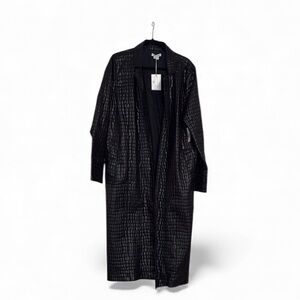 Good American Black Trench Coat